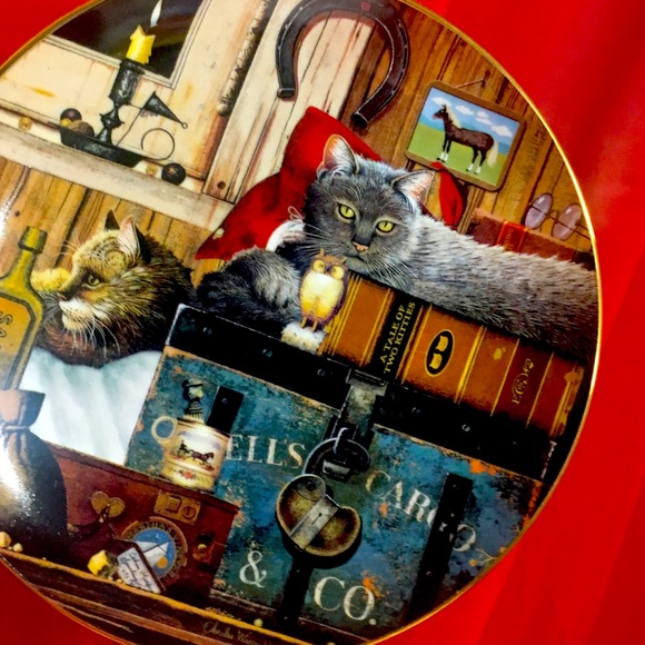 đź’ĄBOGOđź’Ą Purr-fect Decorative Plate Cats - Picture 1 of 9